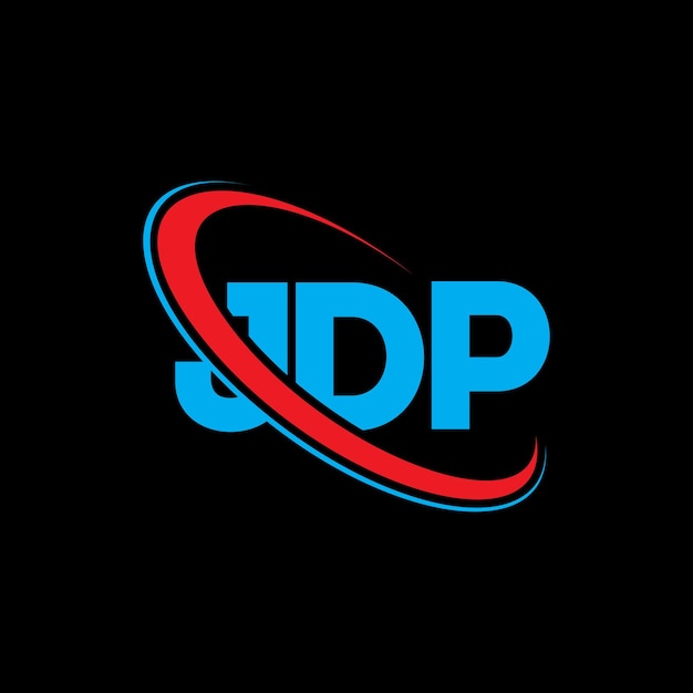 Plik wektorowy jdp logo jdp letter jdp letter logo design inicjały jdp logo powiązane z okręgiem i dużymi literami monogram logo jdp typografia dla biznesu technologicznego i marki nieruchomości