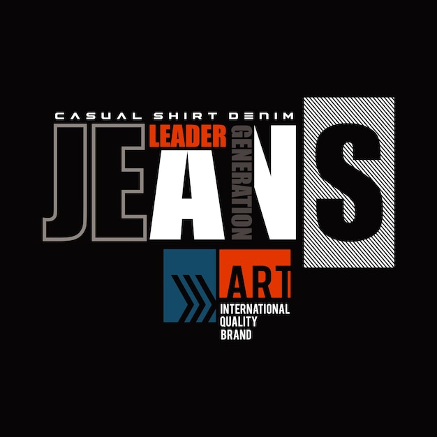 Plik wektorowy jeansowe dżinsy projekt typografii ilustracji wektorowych