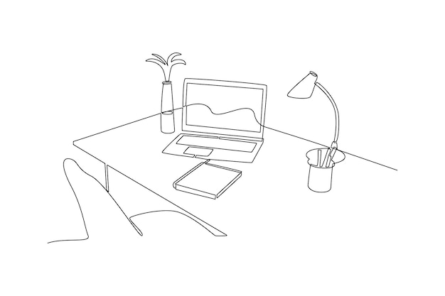 Jeden ciągły rysunek linii skutecznej i produktywnej koncepcji ilustracji wektorowych Doodle w prostym stylu liniowym