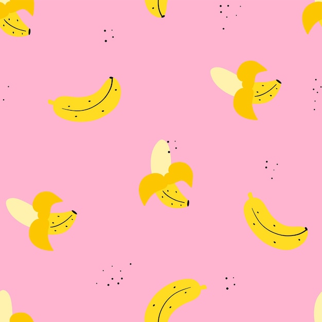 Jednolity Wzór Banana Na Różowym Tle