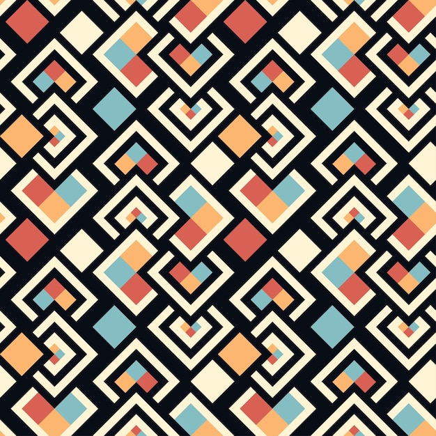 Jednolity wzór geometrycznych kształtów, kwadratów, rombów, geometryczne tło