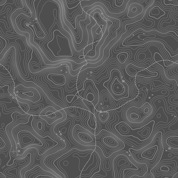 Plik wektorowy jednolity wzór tło mapy topograficznej z miejscem na kopię bezszwowa tekstura linia topograficzna mapa konturowa tło siatka geograficzna górski szlak turystyczny nad terenem