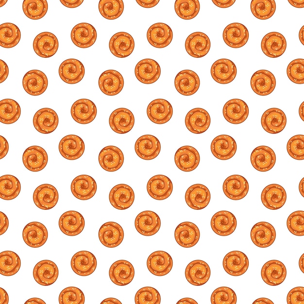 Jednolity wzór z ciastami na białym tle Ilustracja wektorowa bułki w minimalistycznym stylu płaski ręcznie rysowane Wydrukuj dla piekarni tekstylia drukuj projekt pocztówek