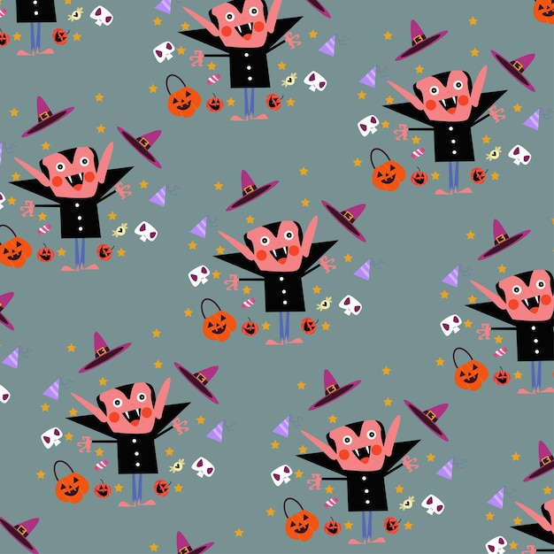Jednolity wzór z helloween idealny do pakowania papieru