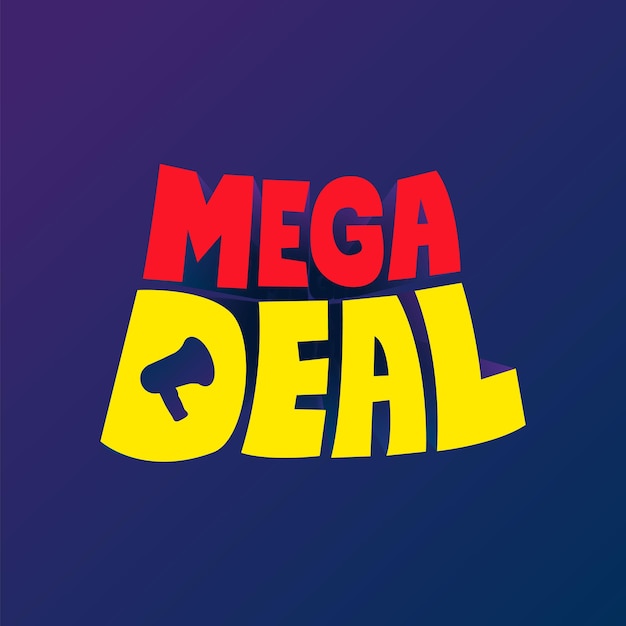 Jednostka Promocyjna Mega Deals Dla Kampanii Szablon Projektu Dla świetnych Ofert Lub Ofert Mega Deal Marketing