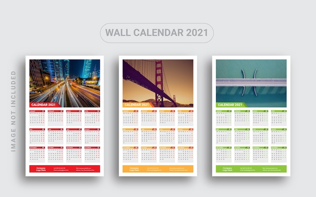 Jednostronicowy Kalendarz ścienny 2021