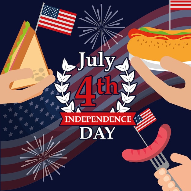 Plik wektorowy jedzenie amerykański dzień niepodległości
