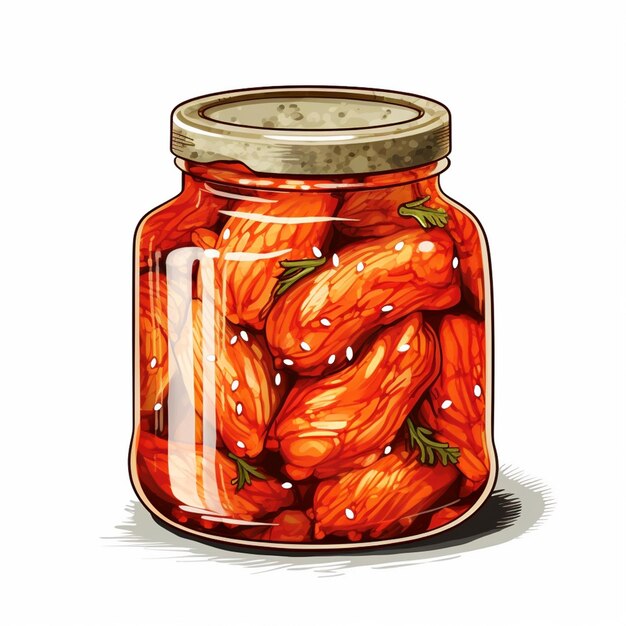 Plik wektorowy jedzenie koreańska ilustracja kimchi wektor gotowanie pikantna kapusta świeży pyszny design