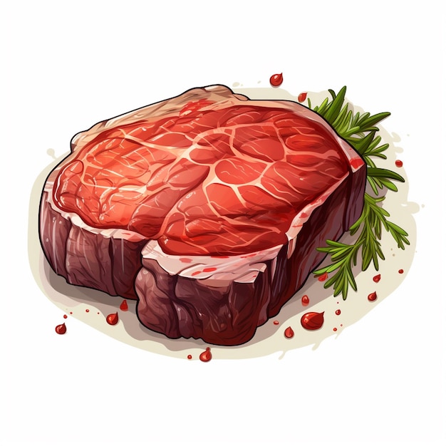 Plik wektorowy jedzenie steak mięso wektor bbq ilustracja wołowina grill restauracja izolowane menu sli
