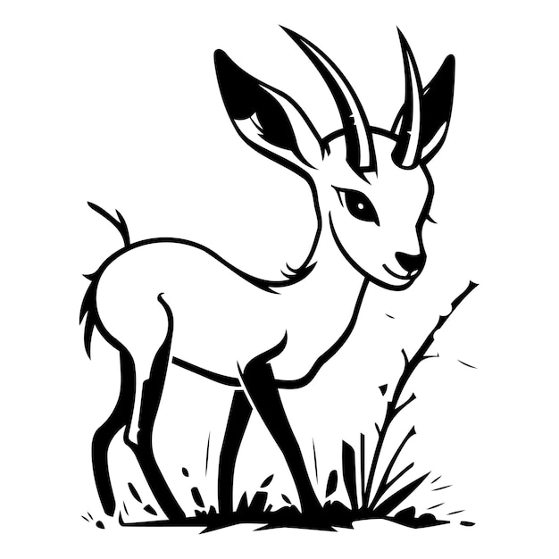 Plik wektorowy jeleń w dzikiej przyrodzie ilustracja wektorowa dzikiego zwierzęcia