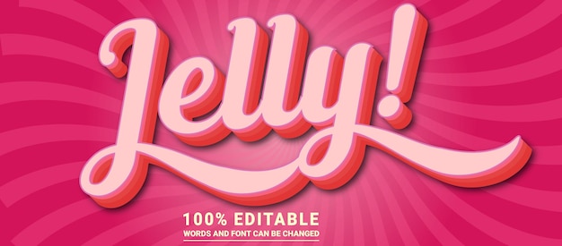 Jelly Print Edytowalny Efekt Tekstowy Vector