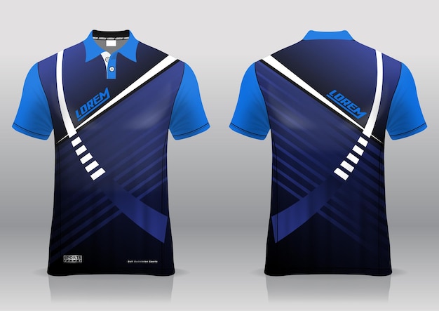 Jersey Golf, Widok Z Przodu Iz Tyłu, Sportowy Design