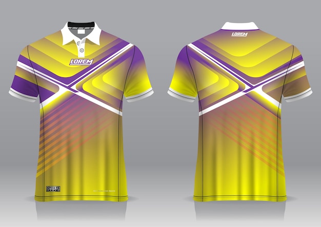 Jersey Golf, Widok Z Przodu Iz Tyłu, Sportowy Design