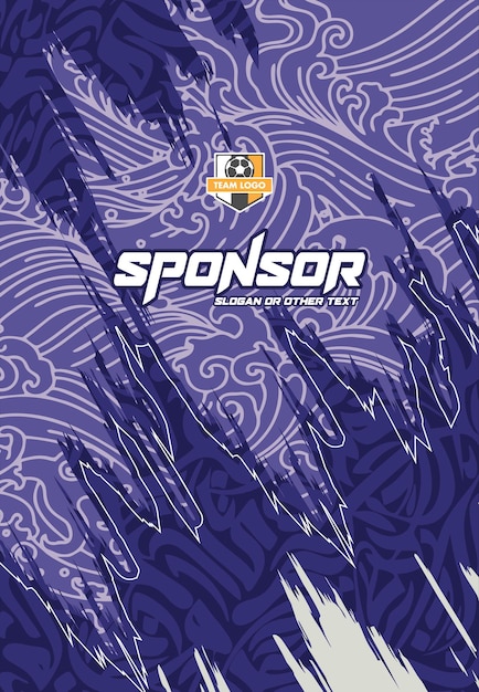 Jersey sport pattern design ready to print for sublimation