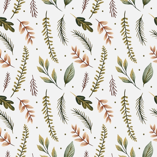 Jesień botaniczny bezszwowy wzór ilustracja botaniczna