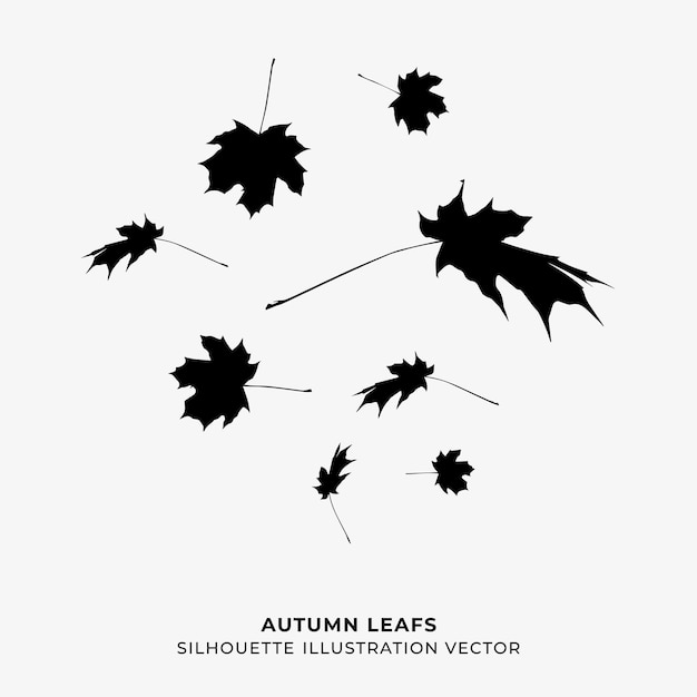 Plik wektorowy jesień liście sylwetka wektor ilustracja