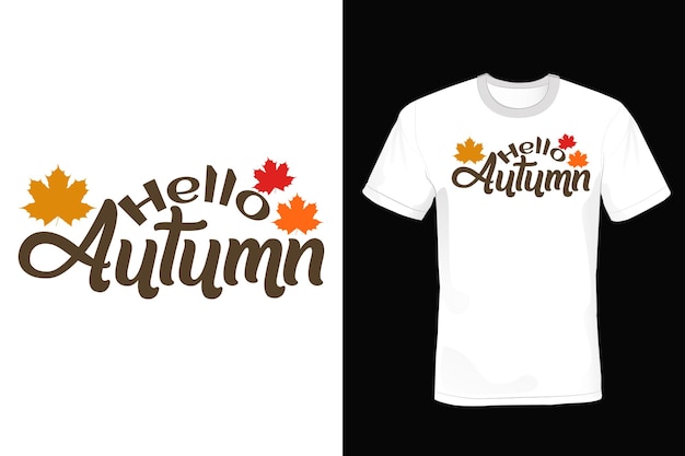 Plik wektorowy jesień t shirt projekt typografii vintage