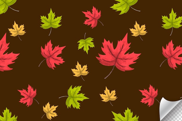 Plik wektorowy jesień z liśćmi klonu dyni i ciepłą akwarelą koncepcja bezszwowego wzoru święta dziękczynienia