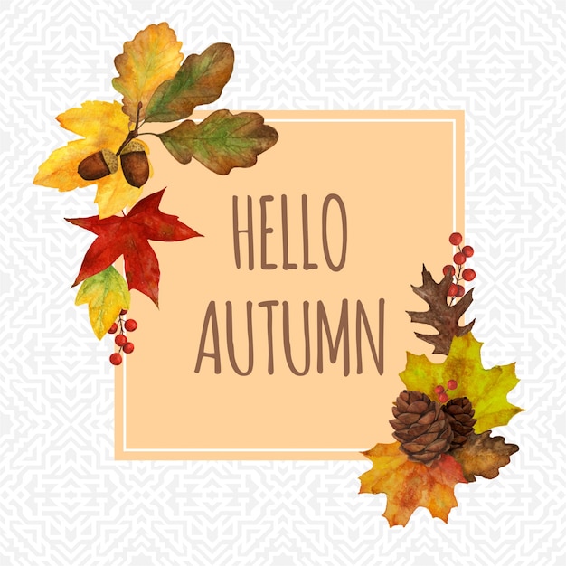 Plik wektorowy jesienią ramy dla kart dekoracyjnych i zaproszeniowych