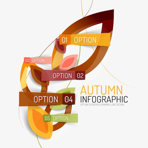 Jesienna Opcja Infografika Baner Minimalistyczny Design