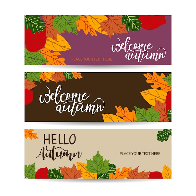 Plik wektorowy jesienna wyprzedaż baner z liśćmi może być używany do zakupów sprzedaż plakat promocyjny baner ulotki zaproszenie strona internetowa lub kartka z życzeniami ilustracja wektorowa