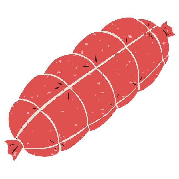 Plik wektorowy jest duży kawałek mięsa, który jest pocięty na kawałki