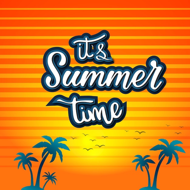 Jest lato Promocyjny projekt szablonu banera internetowego dla mediów społecznościowych Plakat z wakacji letnich