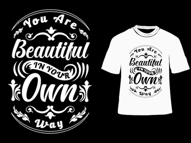 Jesteś piękna na swój sposób Essential T-Shirt motywacyjne słowa i cytaty typografii vintage