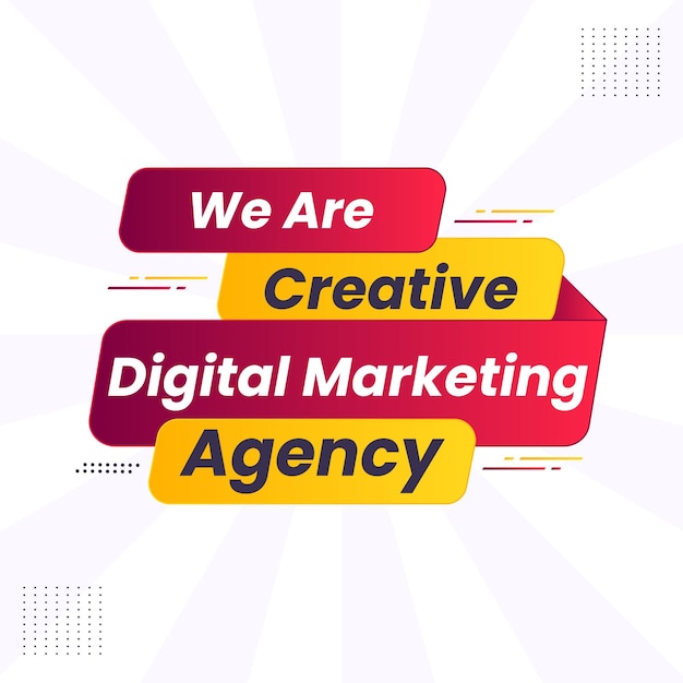 Jesteśmy Kreatywną Agencją Marketingową Banerem Dla Szablonu Postu W Mediach Społecznościowych