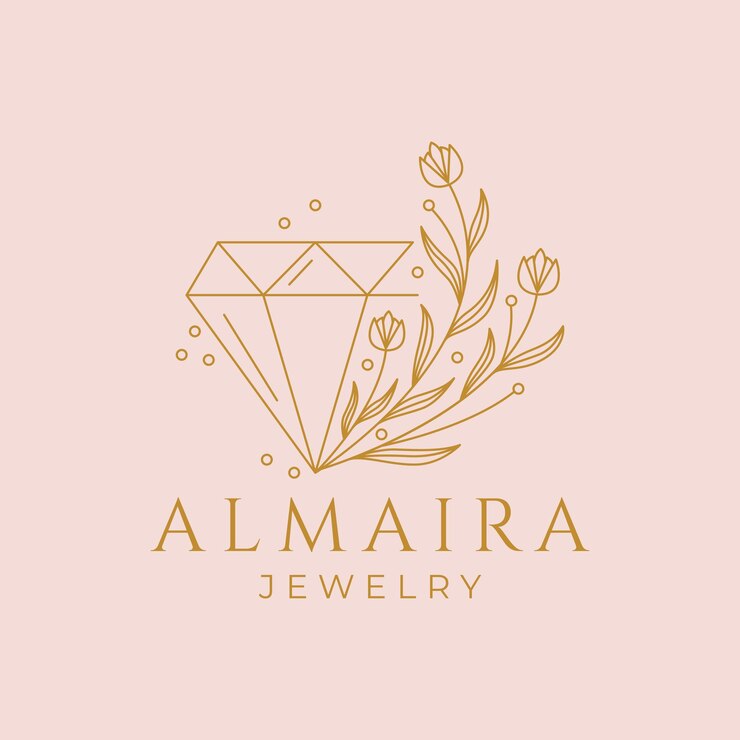 Wektor jewelry logo diamond beauty line art wektorowy ilustracja designx9