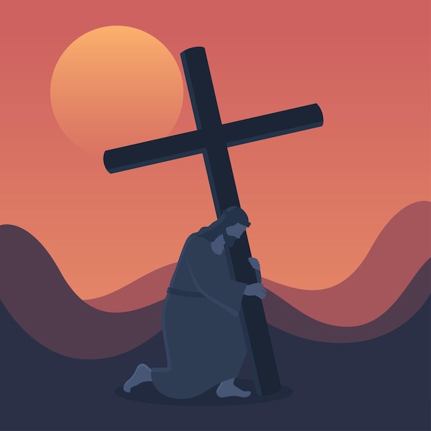 Jezus upada Ukrzyżowanie Chrystusa Wielki Piątek