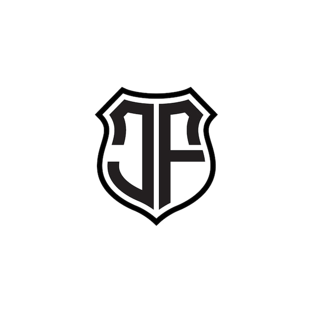 JF monogram logo projekt litery tekst nazwa symbol monochromatyczny logo alfabet znak prosty logo