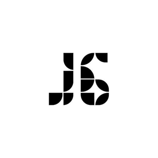 JG monogram logo projekt list tekst nazwa symbol monochromatyczne logotyp alfabet znak proste logo
