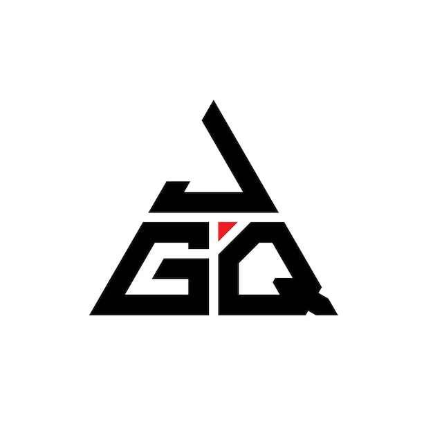 Plik wektorowy jgq trójkątowy projekt logo z kształtem trójkąta jgq trzykątny projekt logo monogramu jgq triangle wektorowy szablon logo z czerwonym kolorem jgq logo trójkątne proste eleganckie i luksusowe logo