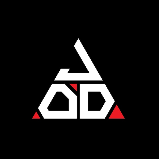 Plik wektorowy jod trójkąt logoszczyk logo z kształtem trójkąta jod trójkąt logo projektowanie monogram jod trójnóg wektorowy szablon logo z czerwonym kolorem jod logo trójkątne proste eleganckie i luksusowe logo