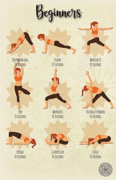 Plik wektorowy joga dla początkujących