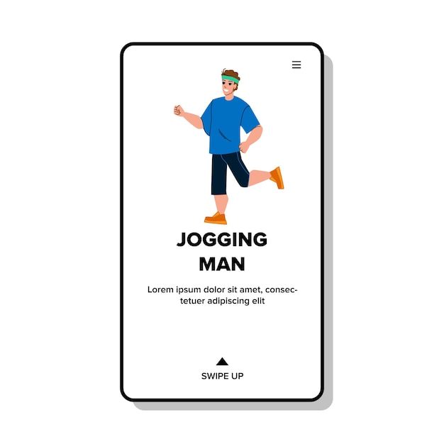 Jogging Człowiek Wektor