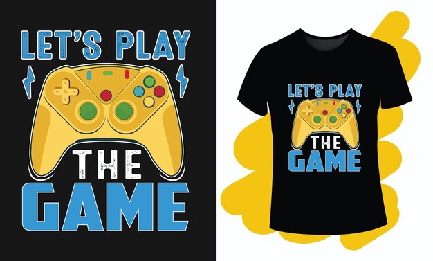 joystick gamepad ilustracja z tekstem sloganu do projektowania koszulek