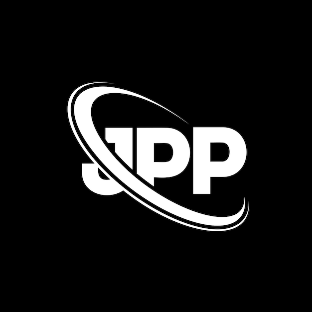 JPP logo JPP letter JPP letter logo design inicjały JPP logo powiązane z okręgiem i dużymi literami monogram logo JPP typografia dla biznesu technologicznego i marki nieruchomości