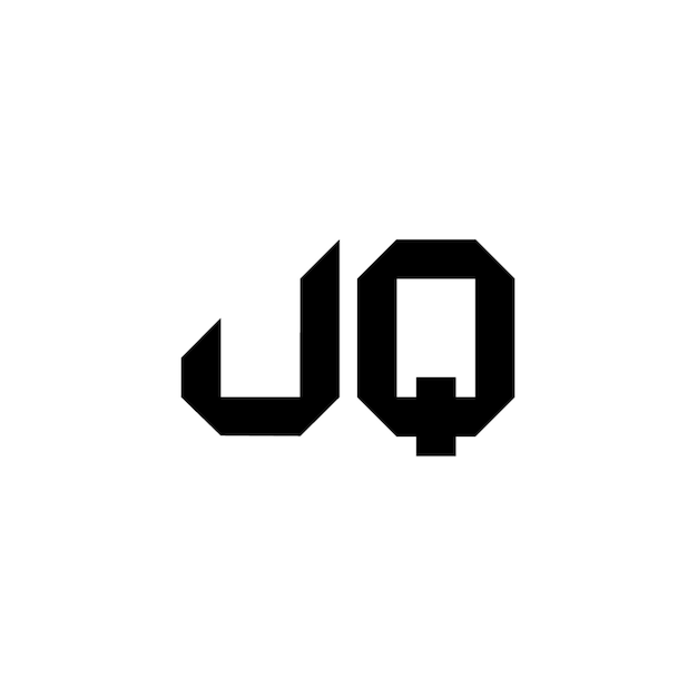 JQ monogram logo projekt litery tekst nazwa symbol monochromatyczny logo alfabet znak prosty logo