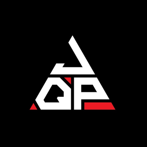 Plik wektorowy jqp trójkątowy projekt logo z kształtem trójkąta jqp trzykątny projekt logo monogram jqp wektor trójkąty szablon logo z czerwonym kolorem jqp triangulowy logo proste eleganckie i luksusowe logo