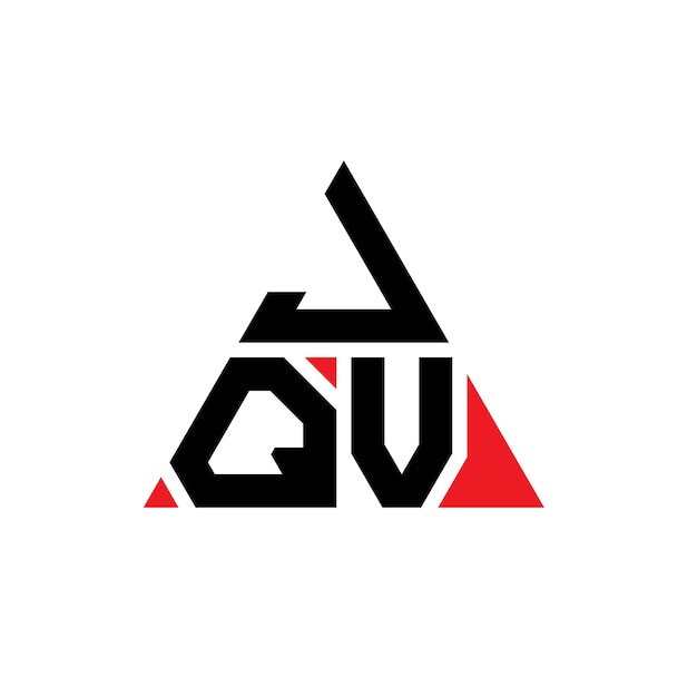 Plik wektorowy jqv trójkątowy projekt logo z kształtem trójkąta jqv trzykątny projekt logo monogram jqv wektor trójkąty szablon logo z czerwonym kolorem jqv logo trójkątne proste eleganckie i luksusowe logo