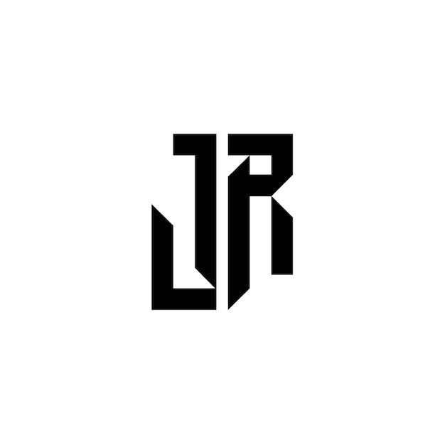 JR monogram logo projekt list tekst nazwa symbol monochromatyczne logotyp alfabet znak proste logo