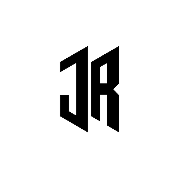 JR monogram logo projekt list tekst nazwa symbol monochromatyczne logotyp alfabet znak proste logo