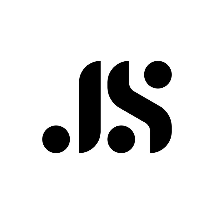 Wektor js, koncepcja logo sj