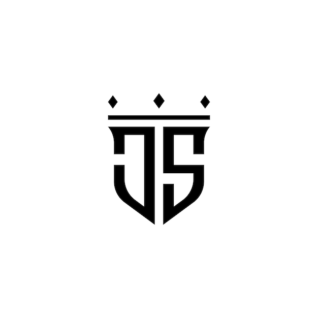 JS monogram logo projekt list tekst nazwa symbol monochromatyczne logotyp alfabet postać proste logo