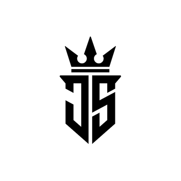 JS monogram logo projekt list tekst nazwa symbol monochromatyczne logotyp alfabet postać proste logo