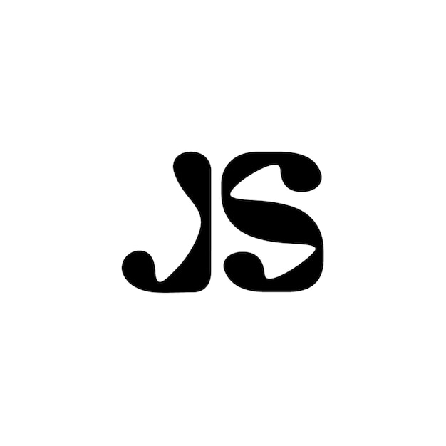 JS monogram logo projekt list tekst nazwa symbol monochromatyczne logotyp alfabet postać proste logo