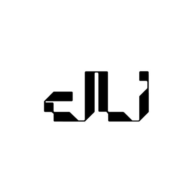JU monogram logo projekt list tekst nazwa symbol monochromatyczne logotyp alfabet znak proste logo