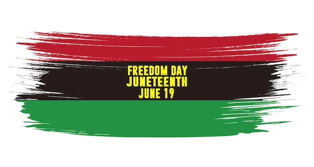 Juneteenth Dzień Wolności 19 Czerwca Flaga I Szablon Plakatu